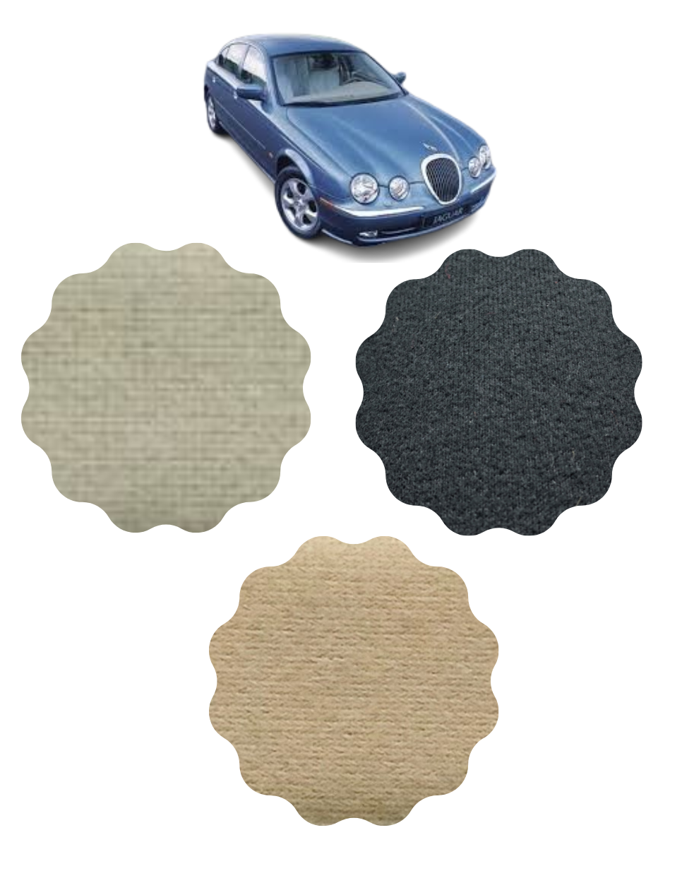 Foam Back Headliner Fabric for 1999 - 2008 Jaguar S-Type