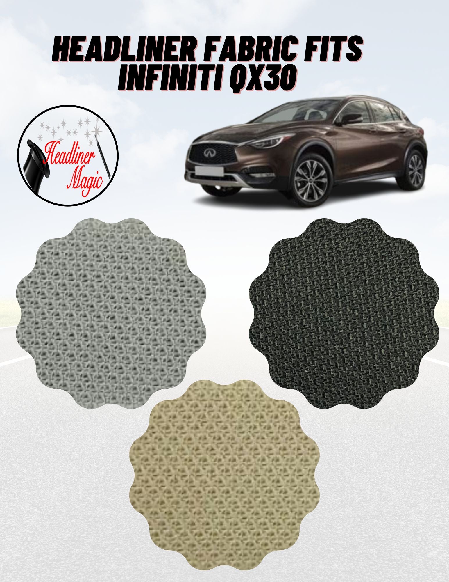 Headliner Infiniti QX30 Swatch Chart