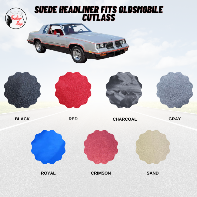 Suede Headliner Olds Cutlass All Text