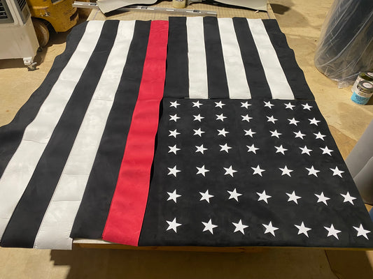 Fallen Fire Fighter Suede American Flag Headliner